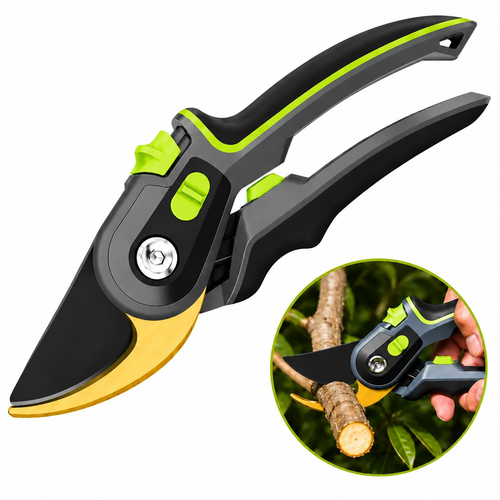 PodaPro Tesoura de Poda Ergonômica com Lâmina de Aço SK5