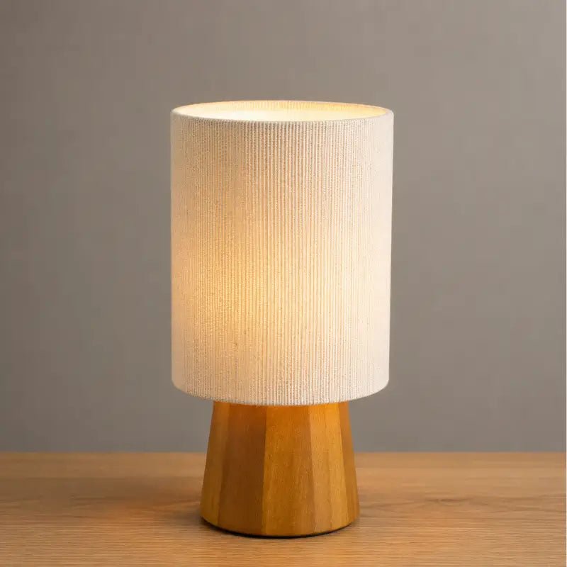 Abajur de Mesa Minimalista Cúpula de Linho