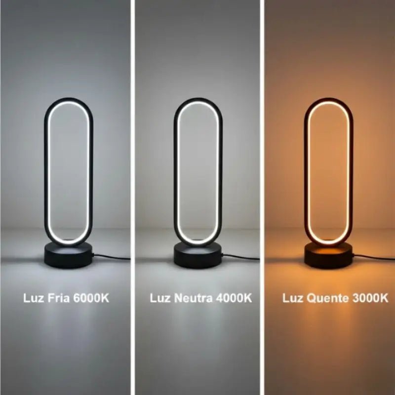 Luminária de Mesa Anel Led