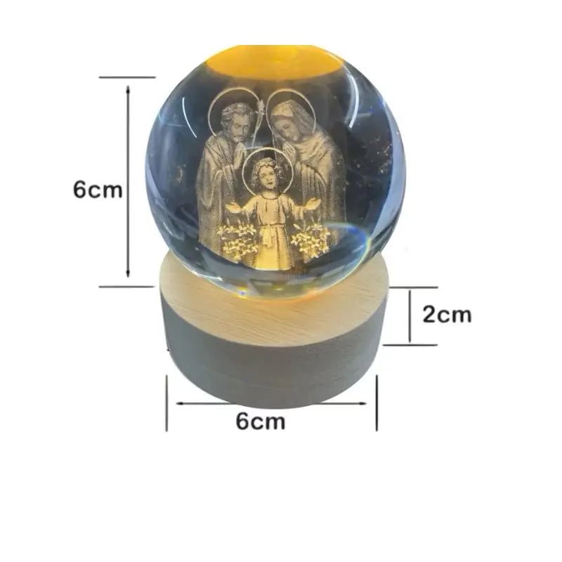 Luminária de Mesa Decorativa LED 3D Sagrada Família USB