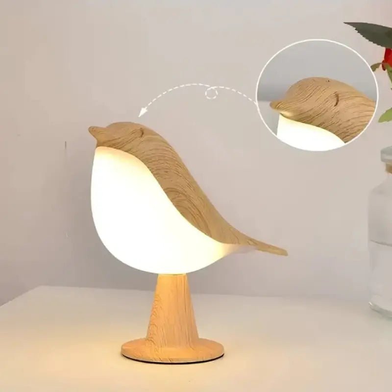 Luminária de Mesa Decorativa Pássaro LED 3 Tons de Luz