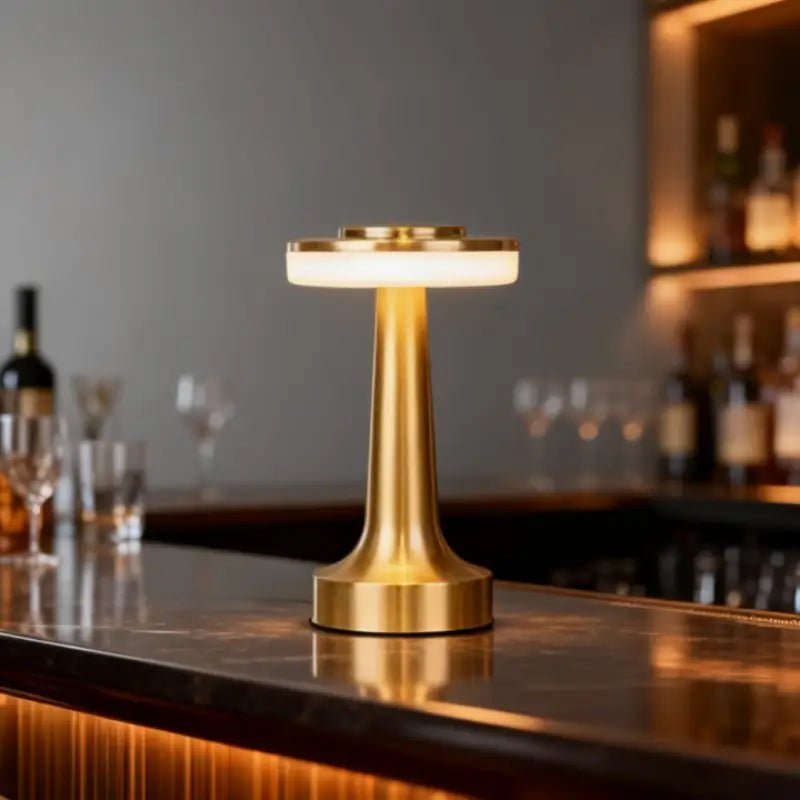 Luminária de Mesa LED Retrô Touch Recarregável Dimerizável