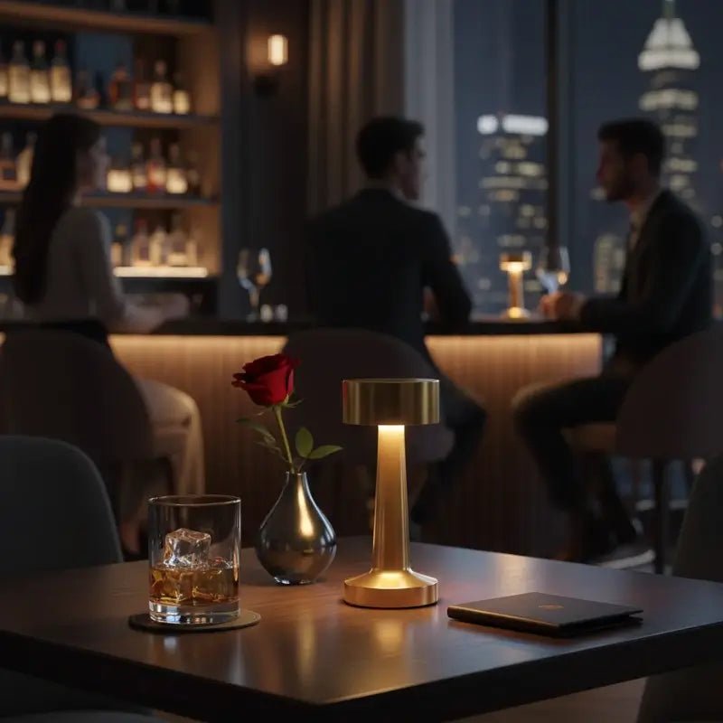 Luminária de Mesa Retrô LED Sem Fio Recarregável
