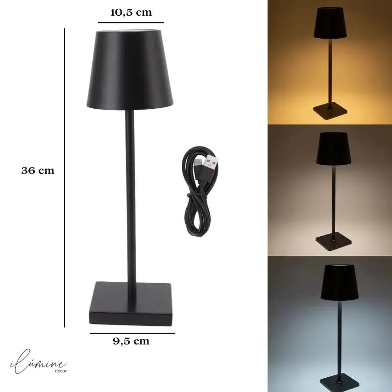 Luminária de Mesa Sem Fio Moderna Dimerizável