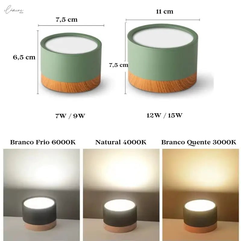 Luminária de Teto LED Sobrepor Nórdico