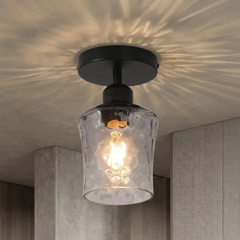 Luminária de Teto Nórdica em Vidro Retrô