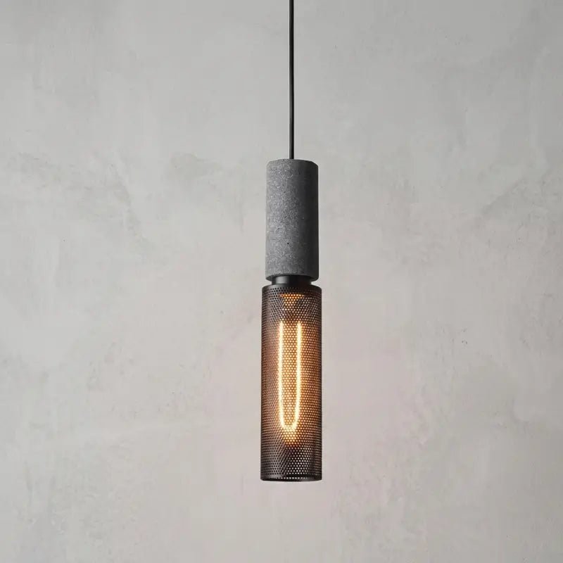 Luminária de Teto Pendente Cimento Queimado Estilo Industrial