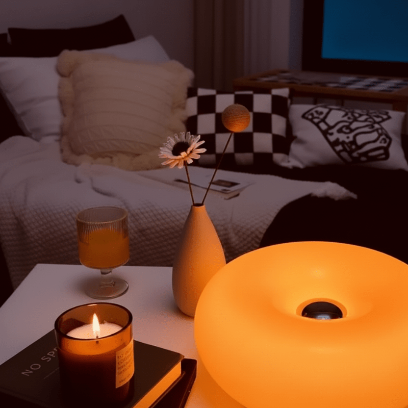Luminária Decorativa de Mesa Donut LED USB