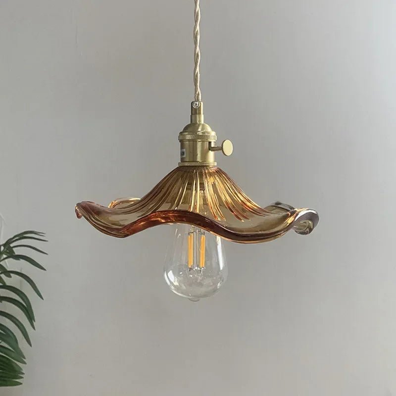 Luminária deTeto Pendente LED Nórdica em Vidro Colorido