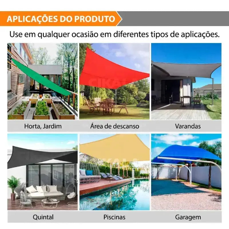 Toldo Triangular Impermeável Anti-UV para Áreas Externas