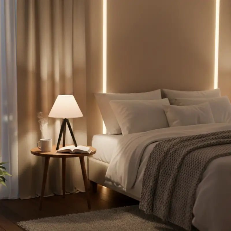 Abajur de Mesa em Madeira Tripé para Quarto