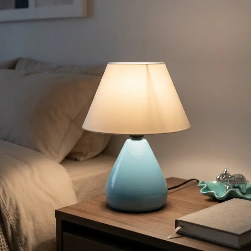 Abajur de Mesa Gota em Cêramica Para Quarto