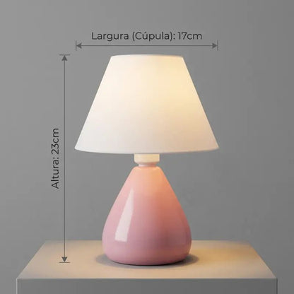 Abajur de Mesa Gota em Cêramica Para Quarto