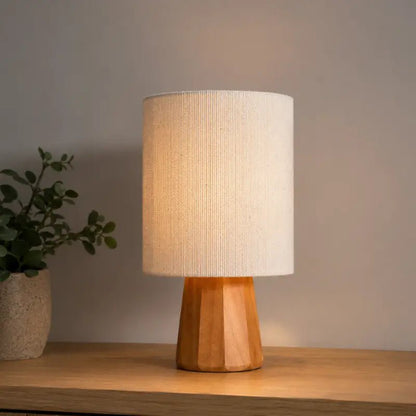 Abajur de Mesa Minimalista Cúpula de Linho