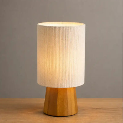Abajur de Mesa Minimalista Cúpula de Linho