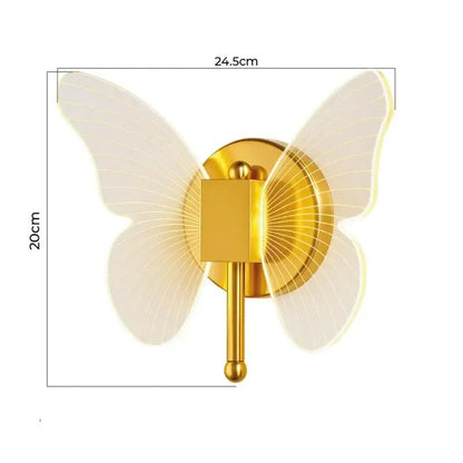 Arandela de Parede Borboleta Sofisticada