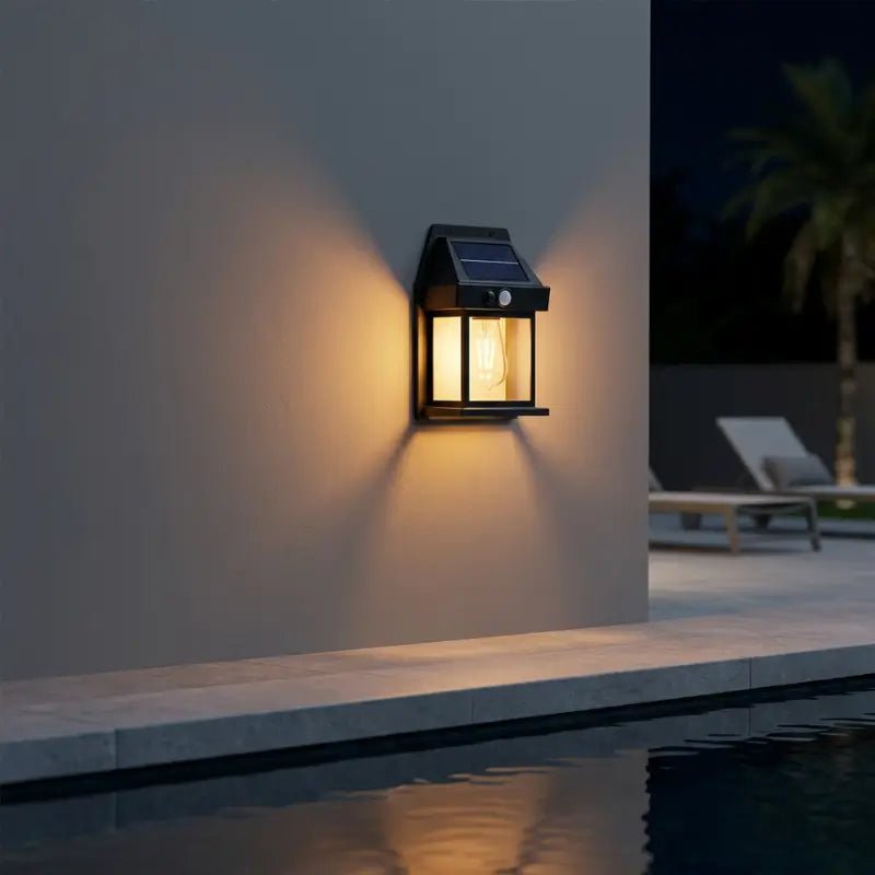 Arandela de Parede Externa Solar LED com Sensor de Movimento