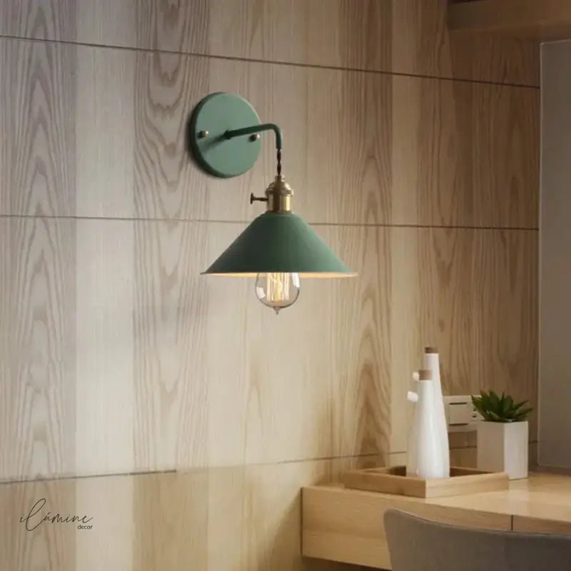 Arandela de Parede Industrial Macarrons Com Lâmpada
