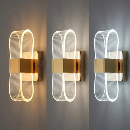 Arandela de Parede LED Nórdica de Luxo 3 Tons de Luz