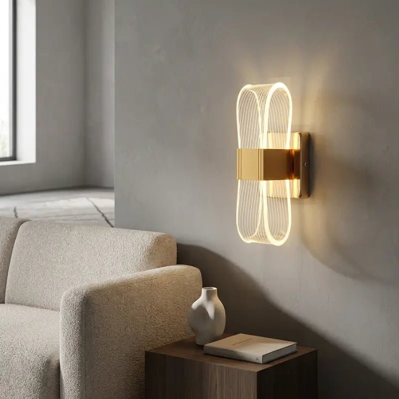Arandela de Parede LED Nórdica de Luxo 3 Tons de Luz