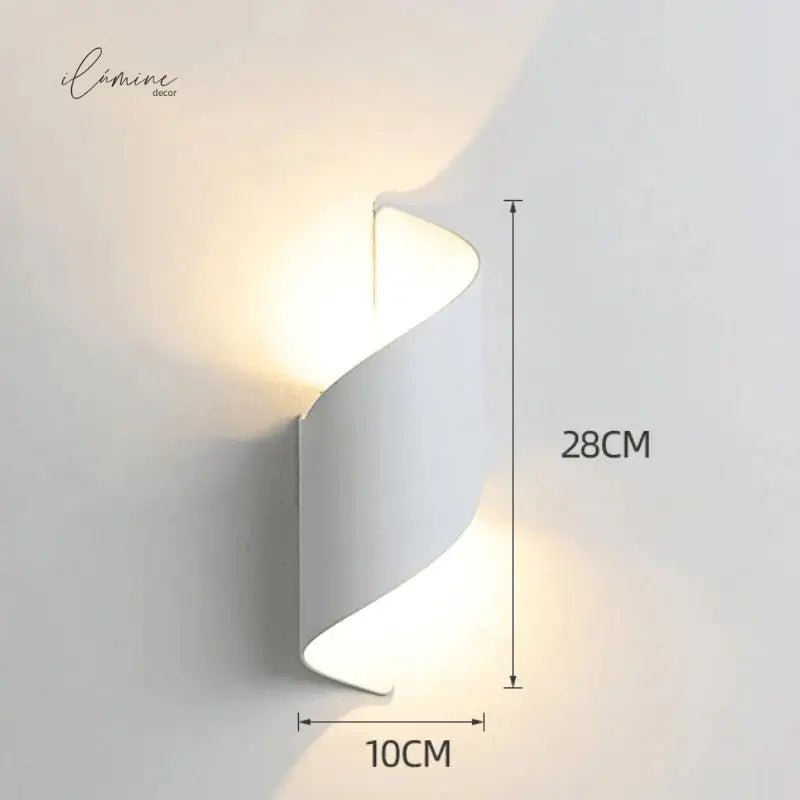 Arandela Externa de Parede Led Espiral