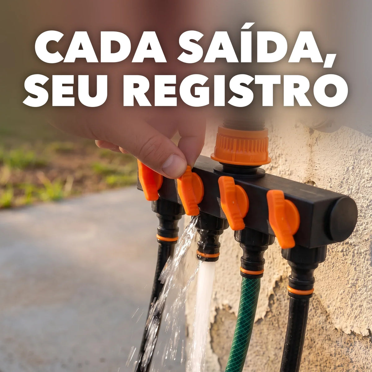 Distribuidor de Mangueira 4 Vias com Registro