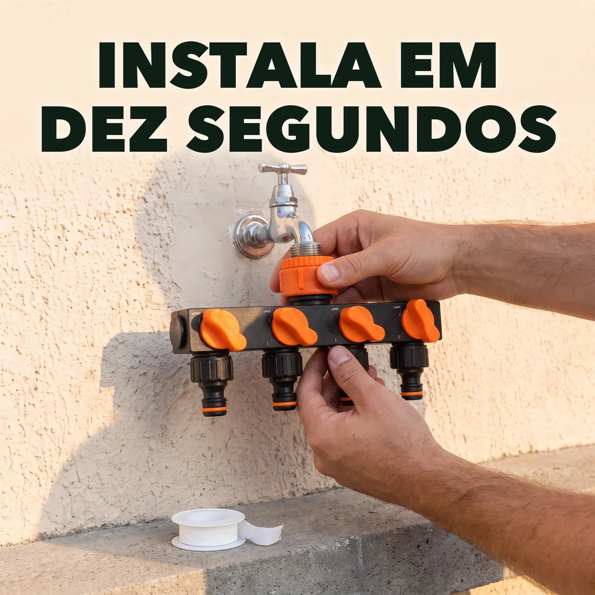 Distribuidor de Mangueira 4 Vias com Registro