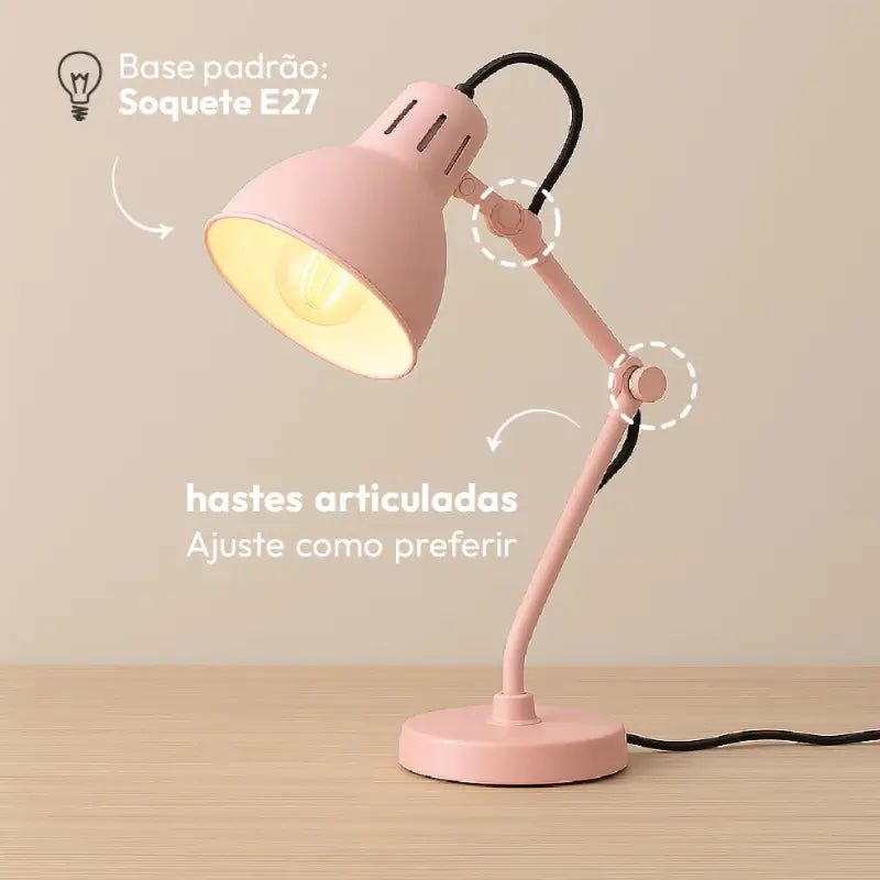 Luminária de Mesa Articulada Estilo Pixar