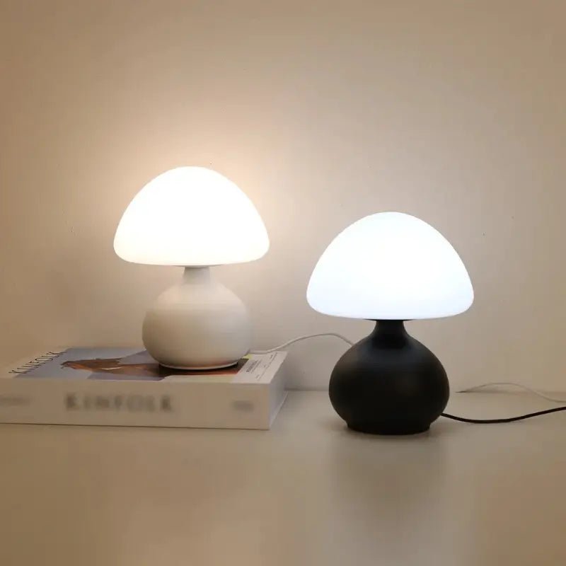 Luminária de Mesa Cogumelo LED Minimalista 3 Cores Dimerizável