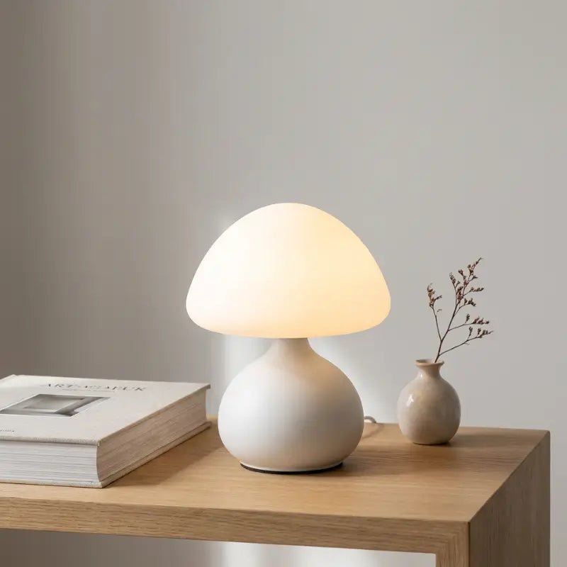 Luminária de Mesa Cogumelo LED Minimalista 3 Cores Dimerizável
