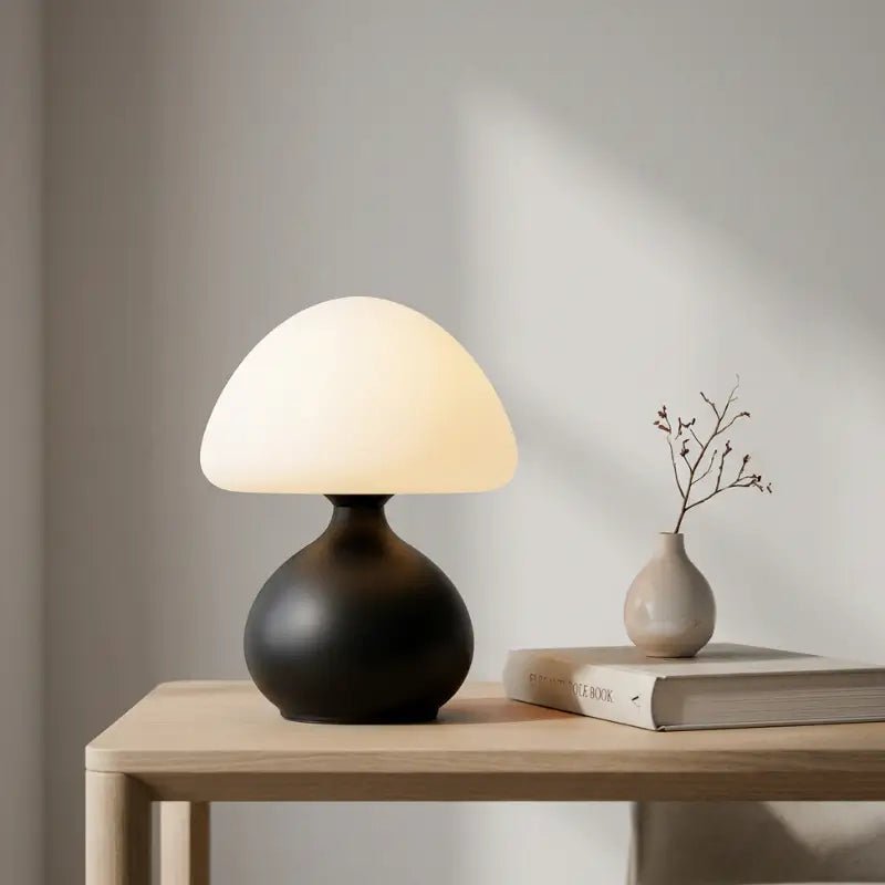 Luminária de Mesa Cogumelo LED Minimalista 3 Cores Dimerizável