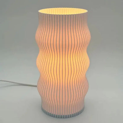 Luminária de Mesa Decorativa 3D Ondulada Design Escultura