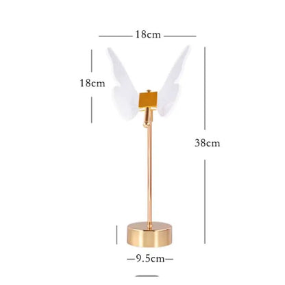 Luminária de Mesa Decorativa Borboleta Nórdica 3 Tons de Luz