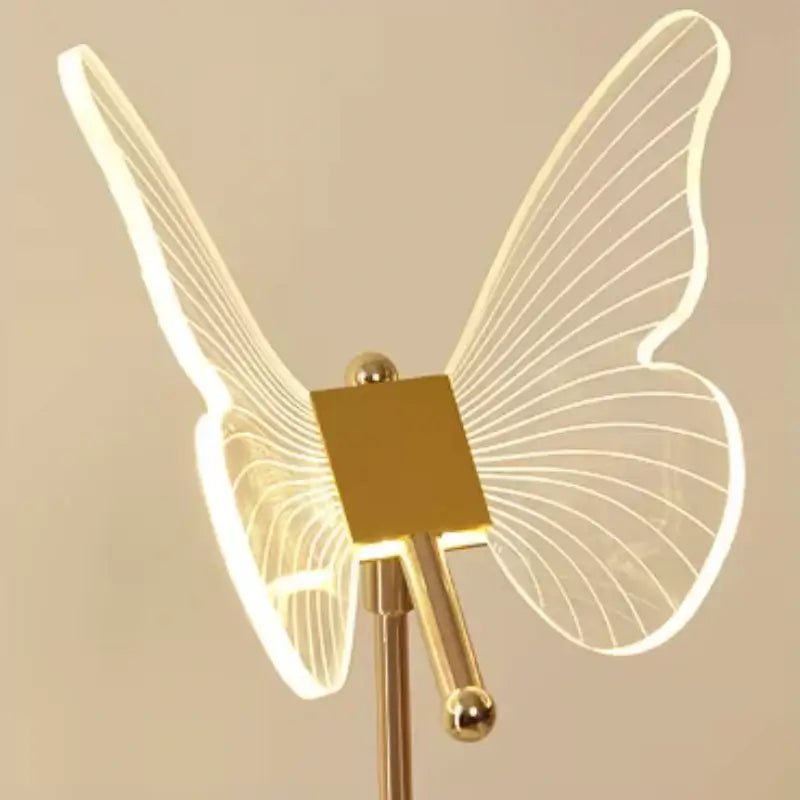 Luminária de Mesa Decorativa Borboleta Nórdica 3 Tons de Luz