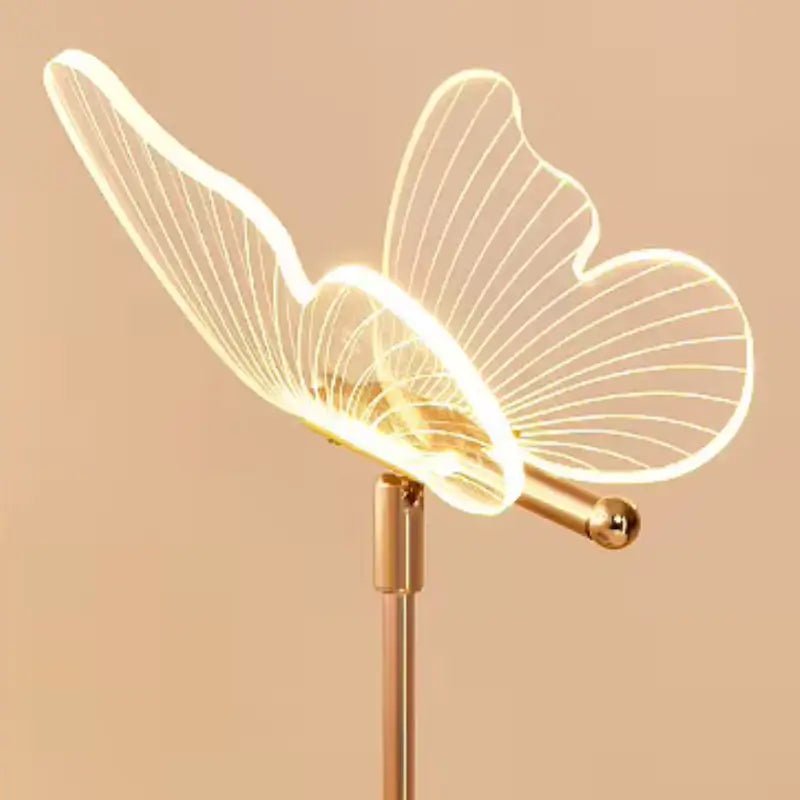 Luminária de Mesa Decorativa Borboleta Nórdica 3 Tons de Luz