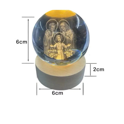 Luminária de Mesa Decorativa LED 3D Sagrada Família USB