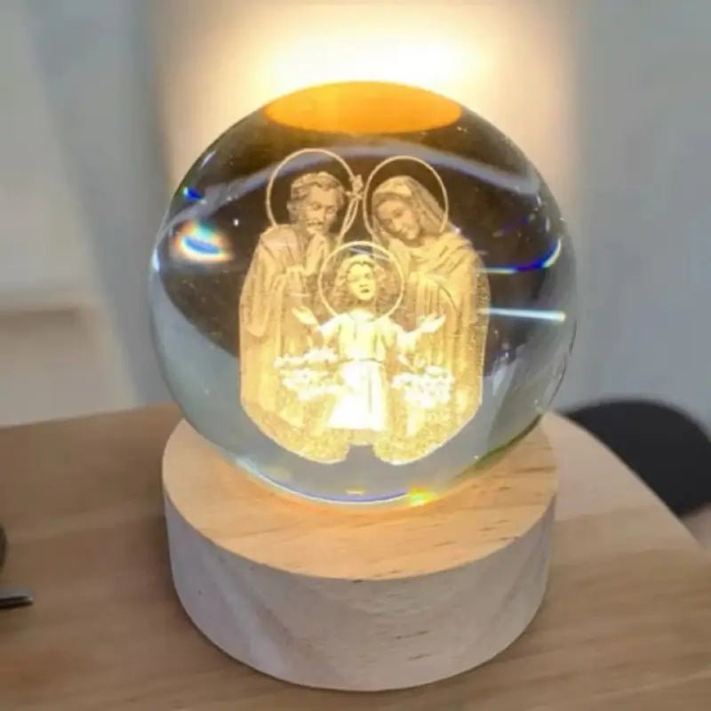 Luminária de Mesa Decorativa LED 3D Sagrada Família USB