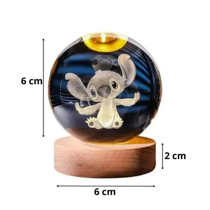 Luminária de Mesa Decorativa LED 3D Stitch USB