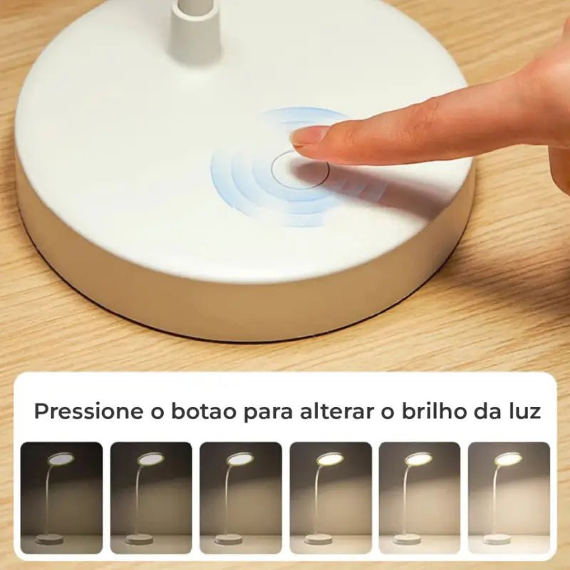 Luminária de Mesa Decorativa LED Flexível Touch