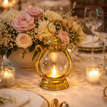 Luminária de Mesa Decorativa Led Lampião para Mesa Posta Eventos