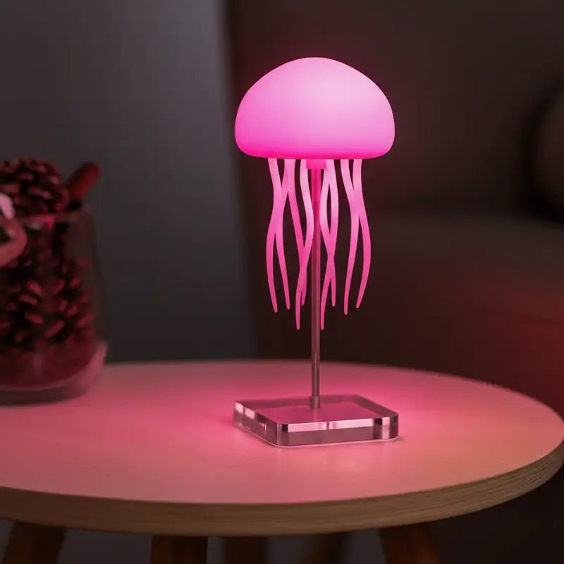 Luminária de Mesa Decorativa LED RGB Água-Viva Recarregável