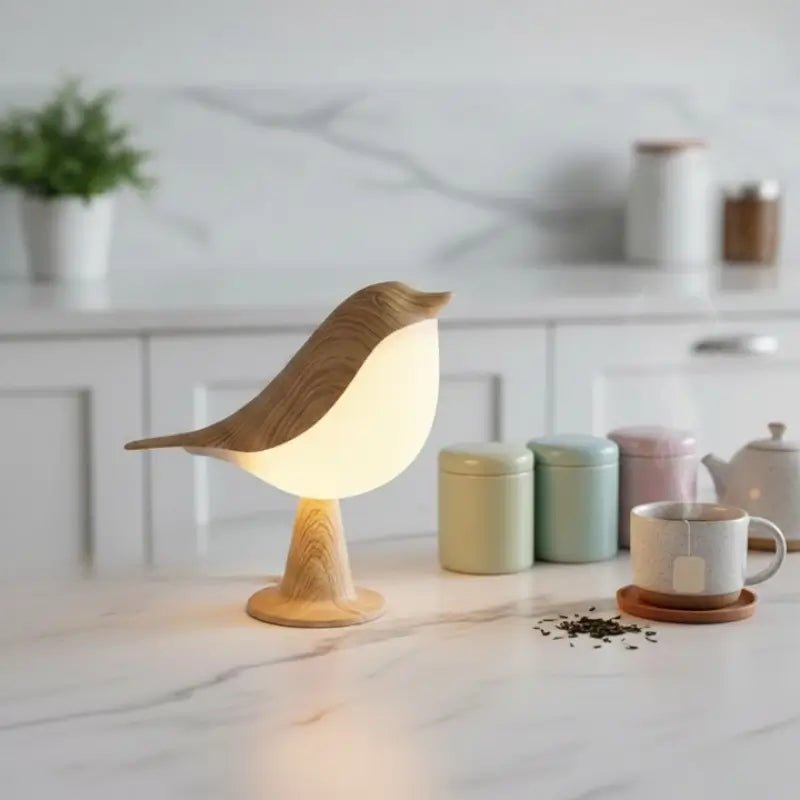 Luminária de Mesa Decorativa Pássaro LED 3 Tons de Luz