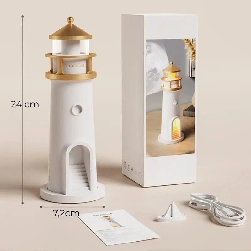 Luminária de Mesa Decorativa Projetor Luar LED com Controle Remoto