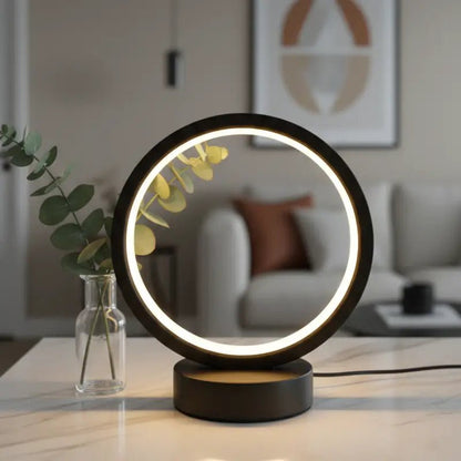 Luminária de Mesa Decorativa Redonda LED Moderna