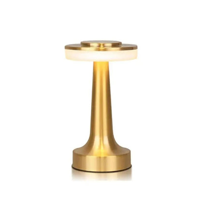 Luminária de Mesa LED Retrô Touch Recarregável Dimerizável