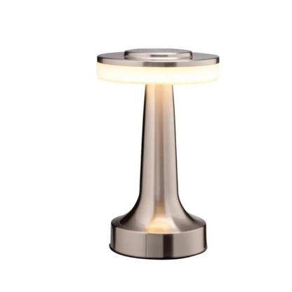 Luminária de Mesa LED Retrô Touch Recarregável Dimerizável