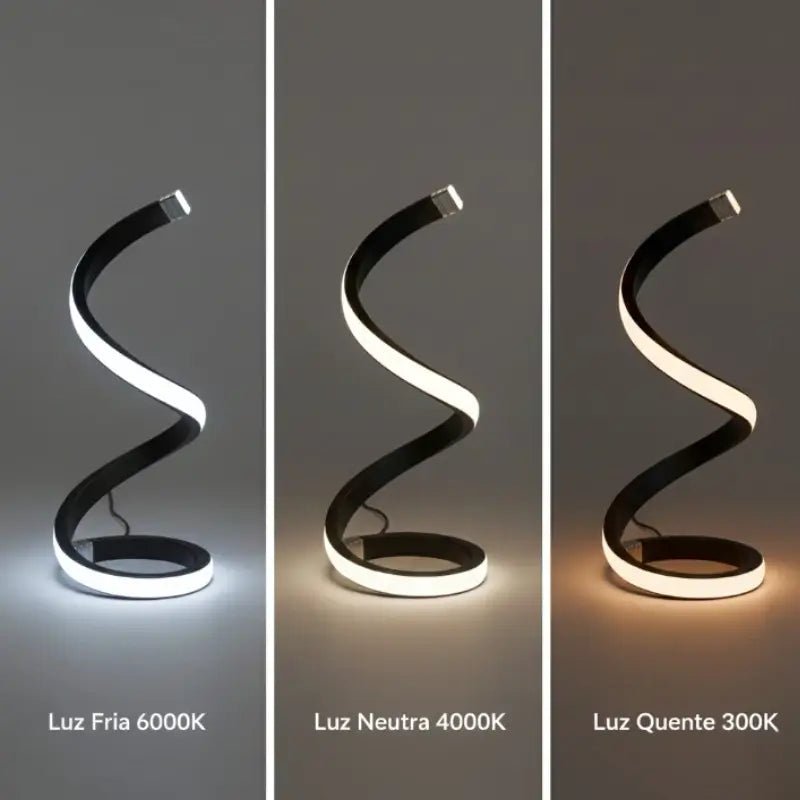 Luminária de Mesa Minimalista com 3 Tons de Luz