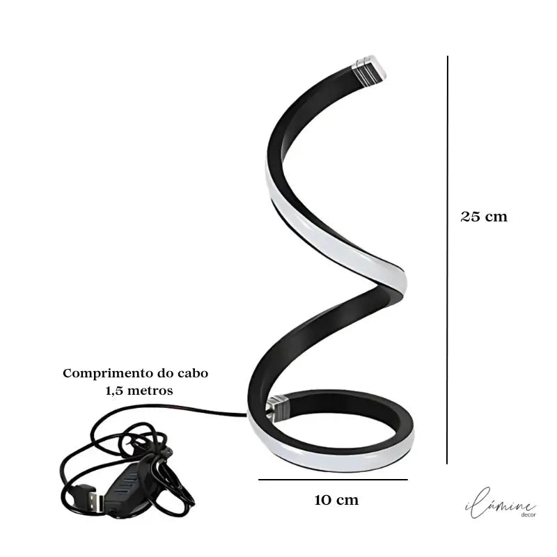 Luminária de Mesa Minimalista com 3 Tons de Luz
