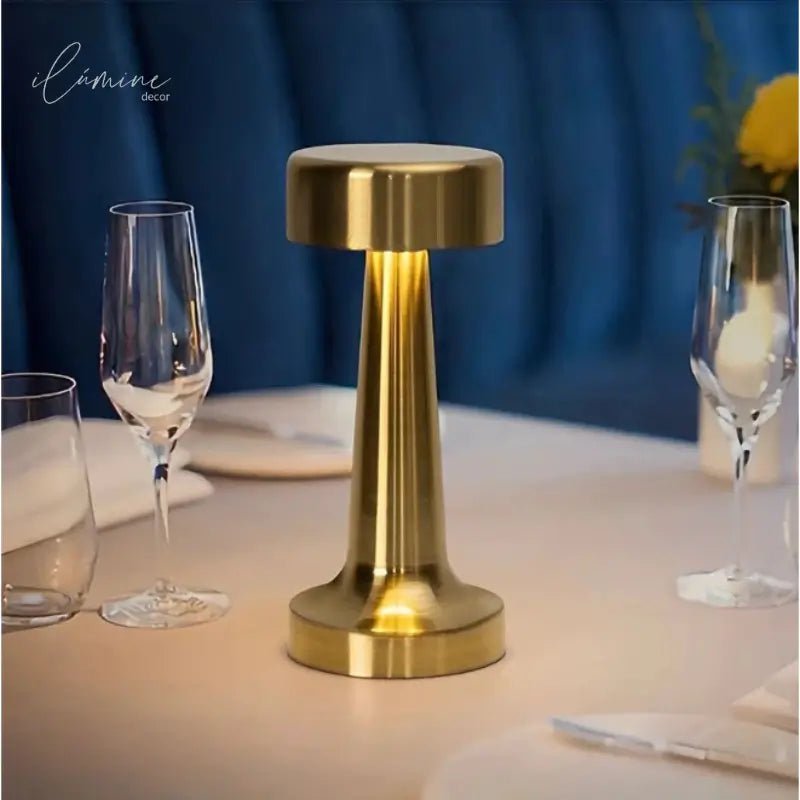 Luminária de Mesa Retrô LED Sem Fio Recarregável
