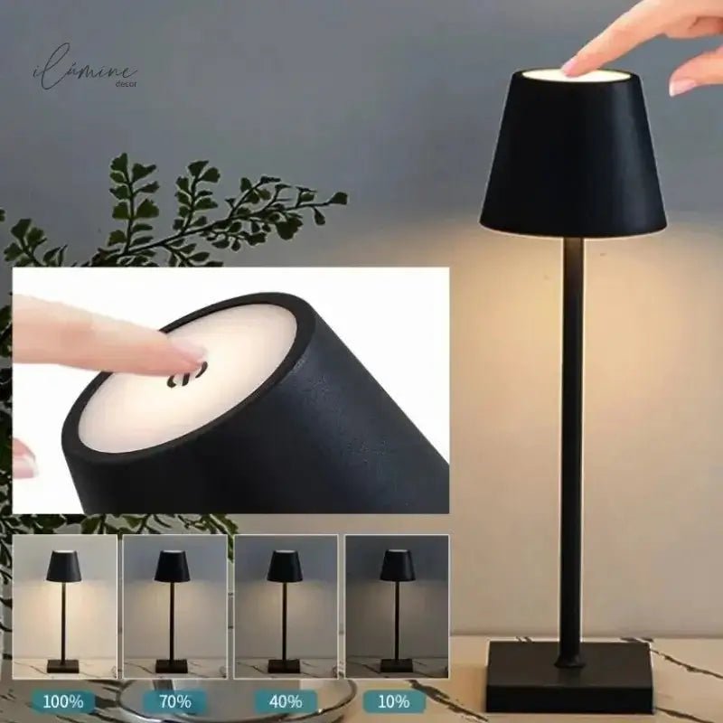 Luminária de Mesa Sem Fio Moderna Dimerizável